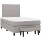 vidaXL Cama box spring con colchón tela gris claro 120x200 cm vidaXL Cama box spring con colchón tela gris claro 120x200 cm