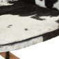 vidaXL Mecedora de cuero auténtico negro vidaXL Mecedora de cuero auténtico negro