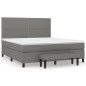vidaXL Cama box spring con colchón tela gris oscuro 180x200 cm vidaXL Cama box spring con colchón tela gris oscuro 180x200 cm