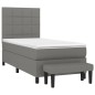 vidaXL Cama box spring con colchón tela gris oscuro 100x200 cm vidaXL Cama box spring con colchón tela gris oscuro 100x200 cm
