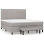 vidaXL Cama box spring con colchón tela gris claro 160x200 cm vidaXL Cama box spring con colchón tela gris claro 160x200 cm