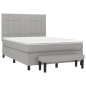 vidaXL Cama box spring con colchón tela gris claro 140x200 cm vidaXL Cama box spring con colchón tela gris claro 140x200 cm