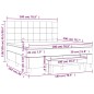 vidaXL Cama box spring con colchón tela gris claro 180x200 cm