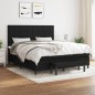 vidaXL Cama box spring con colchón tela negro 160x200 cm vidaXL Cama box spring con colchón tela negro 160x200 cm