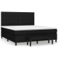 vidaXL Cama box spring con colchón tela negro 160x200 cm vidaXL Cama box spring con colchón tela negro 160x200 cm
