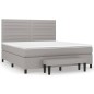 vidaXL Cama box spring con colchón tela gris claro 160x200 cm vidaXL Cama box spring con colchón tela gris claro 160x200 cm