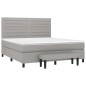 vidaXL Cama box spring con colchón tela gris claro 160x200 cm vidaXL Cama box spring con colchón tela gris claro 160x200 cm