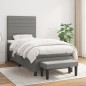 vidaXL Cama box spring con colchón tela gris oscuro 80x200 cm vidaXL Cama box spring con colchón tela gris oscuro 80x200 cm