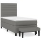 vidaXL Cama box spring con colchón tela gris oscuro 80x200 cm vidaXL Cama box spring con colchón tela gris oscuro 80x200 cm