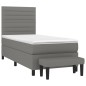 vidaXL Cama box spring con colchón tela gris oscuro 80x200 cm vidaXL Cama box spring con colchón tela gris oscuro 80x200 cm
