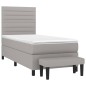 vidaXL Cama box spring con colchón tela gris claro 90x200 cm vidaXL Cama box spring con colchón tela gris claro 90x200 cm
