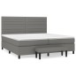 vidaXL Cama box spring con colchón tela gris oscuro 200x200 cm vidaXL Cama box spring con colchón tela gris oscuro 200x200 cm