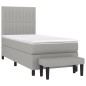 vidaXL Cama box spring con colchón tela gris claro 80x200 cm vidaXL Cama box spring con colchón tela gris claro 80x200 cm