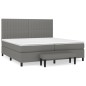 vidaXL Cama box spring con colchón tela gris oscuro 200x200 cm vidaXL Cama box spring con colchón tela gris oscuro 200x200 cm