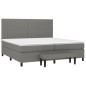 vidaXL Cama box spring con colchón tela gris oscuro 200x200 cm vidaXL Cama box spring con colchón tela gris oscuro 200x200 cm