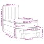 vidaXL Cama box spring con colchón tela negro 100x200 cm