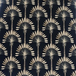 DUTCH WALLCOVERINGS Papel pintado Palm Palace negro y dorado