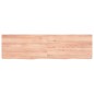 vidaXL Encimera baño madera maciza tratada marrón claro 180x50x(2-6)cm vidaXL Encimera baño madera maciza tratada marrón claro 180x50x(2-6)cm