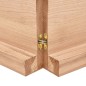 vidaXL Encimera baño madera maciza tratada marrón claro 180x50x(2-6)cm vidaXL Encimera baño madera maciza tratada marrón claro 180x50x(2-6)cm