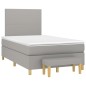 vidaXL Cama box spring con colchón tela gris claro 120x200 cm vidaXL Cama box spring con colchón tela gris claro 120x200 cm