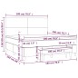 vidaXL Cama box spring con colchón tela gris oscuro 180x200 cm