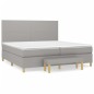 vidaXL Cama box spring con colchón tela gris claro 200x200 cm vidaXL Cama box spring con colchón tela gris claro 200x200 cm