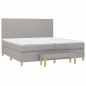 vidaXL Cama box spring con colchón tela gris claro 200x200 cm vidaXL Cama box spring con colchón tela gris claro 200x200 cm