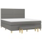 vidaXL Cama box spring con colchón tela gris oscuro 180x200 cm vidaXL Cama box spring con colchón tela gris oscuro 180x200 cm