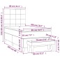 vidaXL Cama box spring con colchón tela negro 80x200 cm vidaXL Cama box spring con colchón tela negro 80x200 cm
