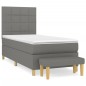 vidaXL Cama box spring con colchón tela gris oscuro 90x200 cm vidaXL Cama box spring con colchón tela gris oscuro 90x200 cm