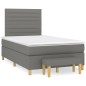 vidaXL Cama box spring con colchón tela gris oscuro 120x200 cm vidaXL Cama box spring con colchón tela gris oscuro 120x200 cm