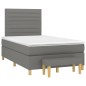 vidaXL Cama box spring con colchón tela gris oscuro 120x200 cm vidaXL Cama box spring con colchón tela gris oscuro 120x200 cm