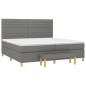 vidaXL Cama box spring con colchón tela gris oscuro 200x200 cm vidaXL Cama box spring con colchón tela gris oscuro 200x200 cm