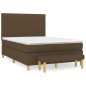 vidaXL Cama box spring con colchón tela marrón oscuro 140x190 cm vidaXL Cama box spring con colchón tela marrón oscuro 140x190 cm