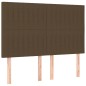 vidaXL Cama box spring con colchón tela marrón oscuro 140x190 cm vidaXL Cama box spring con colchón tela marrón oscuro 140x190 cm