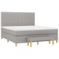 vidaXL Cama box spring con colchón tela gris claro 160x200 cm vidaXL Cama box spring con colchón tela gris claro 160x200 cm