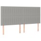 vidaXL Cama box spring con colchón tela gris claro 160x200 cm vidaXL Cama box spring con colchón tela gris claro 160x200 cm