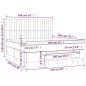 vidaXL Cama box spring con colchón tela gris claro 160x200 cm vidaXL Cama box spring con colchón tela gris claro 160x200 cm