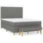 vidaXL Cama box spring con colchón tela gris oscuro 140x190 cm vidaXL Cama box spring con colchón tela gris oscuro 140x190 cm