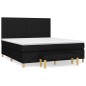 vidaXL Cama box spring con colchón tela negro 160x200 cm vidaXL Cama box spring con colchón tela negro 160x200 cm