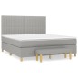 vidaXL Cama box spring con colchón tela gris claro 180x200 cm vidaXL Cama box spring con colchón tela gris claro 180x200 cm