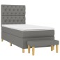 vidaXL Cama box spring con colchón tela gris oscuro 80x200 cm vidaXL Cama box spring con colchón tela gris oscuro 80x200 cm