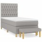 vidaXL Cama box spring con colchón tela gris claro 90x200 cm vidaXL Cama box spring con colchón tela gris claro 90x200 cm
