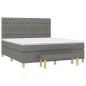 vidaXL Cama box spring con colchón tela gris oscuro 180x200 cm vidaXL Cama box spring con colchón tela gris oscuro 180x200 cm