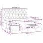vidaXL Cama box spring con colchón tela negro 200x200 cm