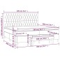 vidaXL Cama box spring con colchón tela gris claro 200x200 cm