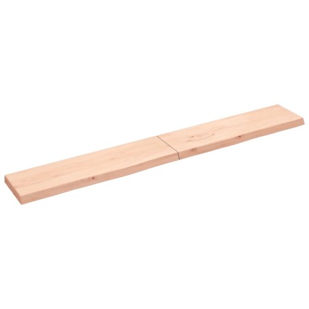 vidaXL Encimera de baño madera maciza sin tratar 220x30x(2-6) cm