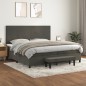 vidaXL Cama box spring con colchón terciopelo gris oscuro 200x200 cm vidaXL Cama box spring con colchón terciopelo gris oscuro 200x200 cm
