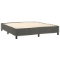 vidaXL Cama box spring con colchón terciopelo gris oscuro 200x200 cm vidaXL Cama box spring con colchón terciopelo gris oscuro 200x200 cm