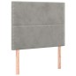 vidaXL Cama box spring con colchón terciopelo gris claro 100x200 cm vidaXL Cama box spring con colchón terciopelo gris claro 100x200 cm